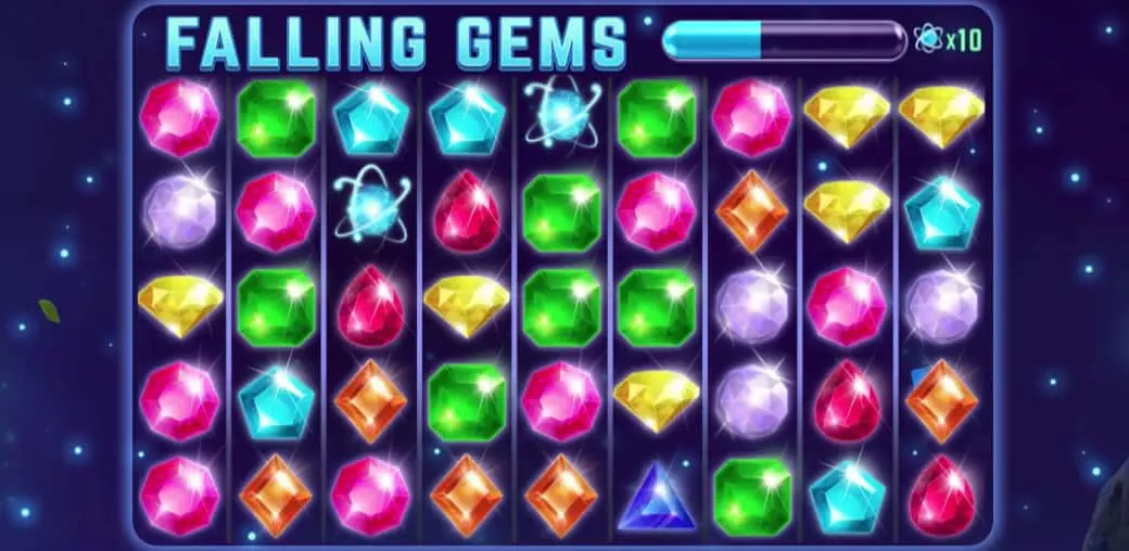 Falling Gems Slot Game Dashboard