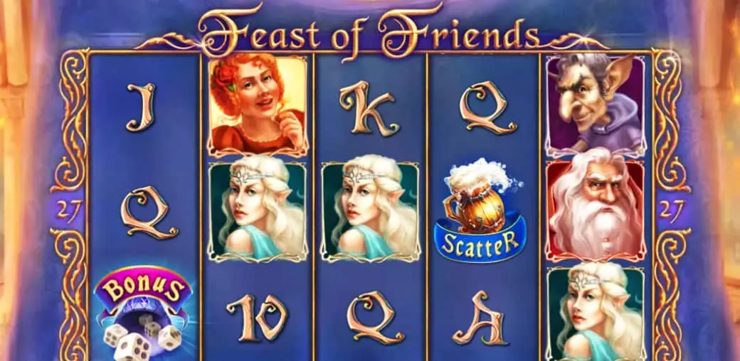 Feast of Friends Slot Game Dashboard