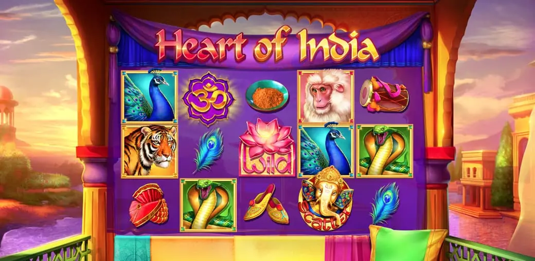 Heart of India Slot Game Dashboard