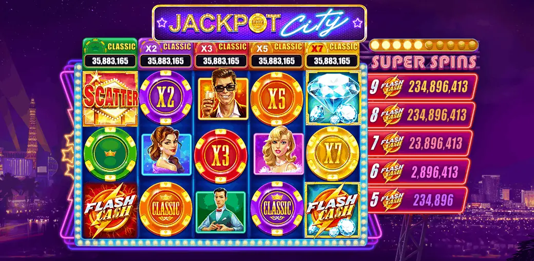 Jackpot City Slot Game Dashboard