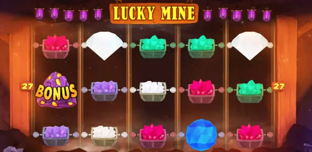 Lucky Mine Slot Game Dashboard