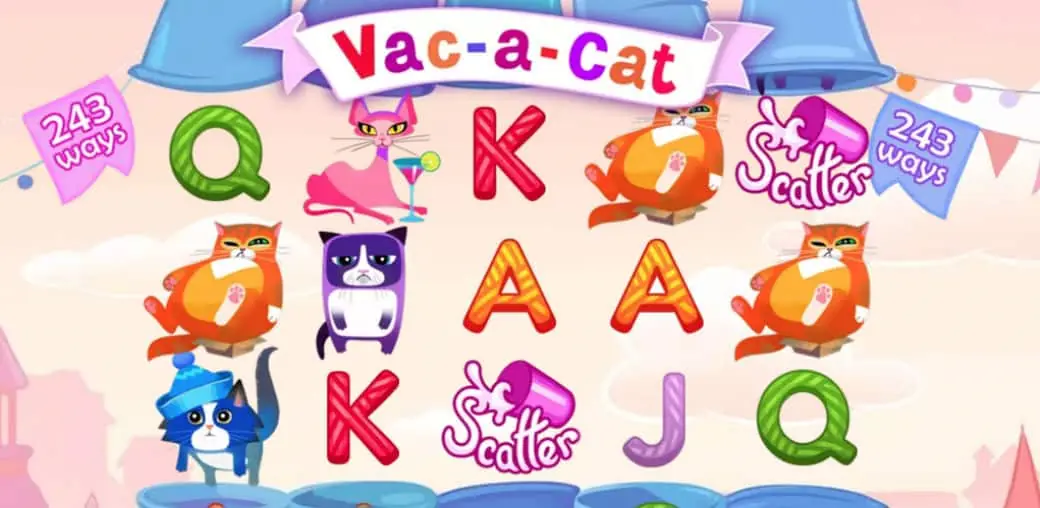 Vac-a-Cat Slot Game Dashboard