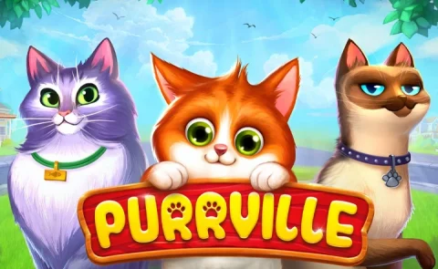 Play Purrville Cat themed free slots
