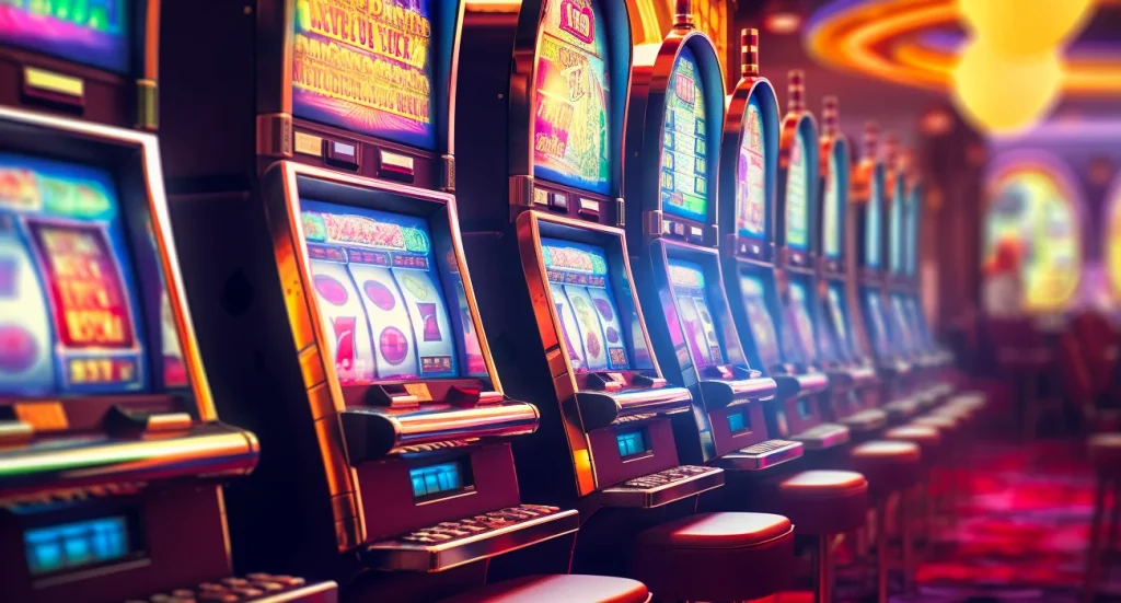 Row of unusual slot machine games
