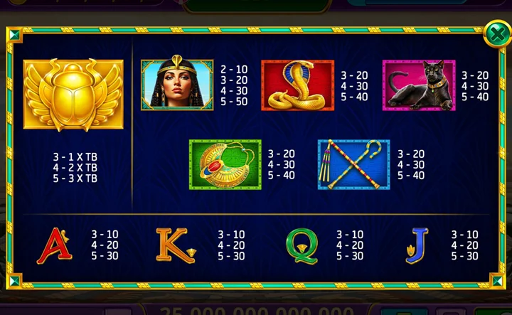Play Egyptian themed free slots Cleopatra’s Reign.