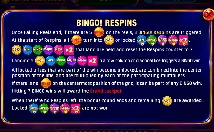 Bingo Blast  Game Rules